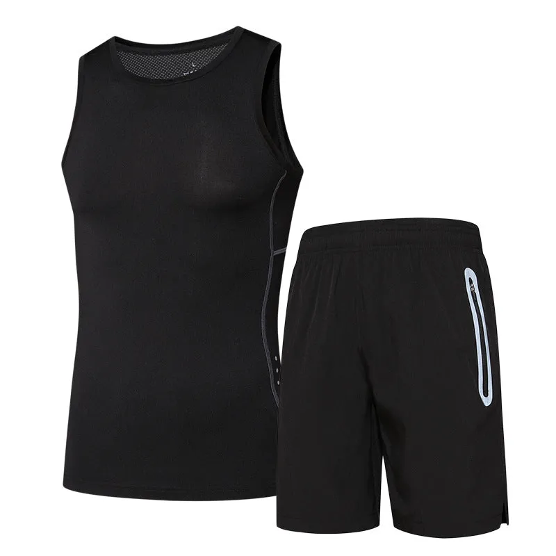 New Running Sets Men T Shirt Shorts Football Soccer Basketball