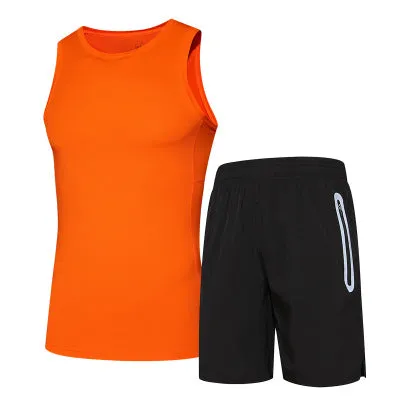 New Running Sets Men T Shirt Shorts Football Soccer Basketball