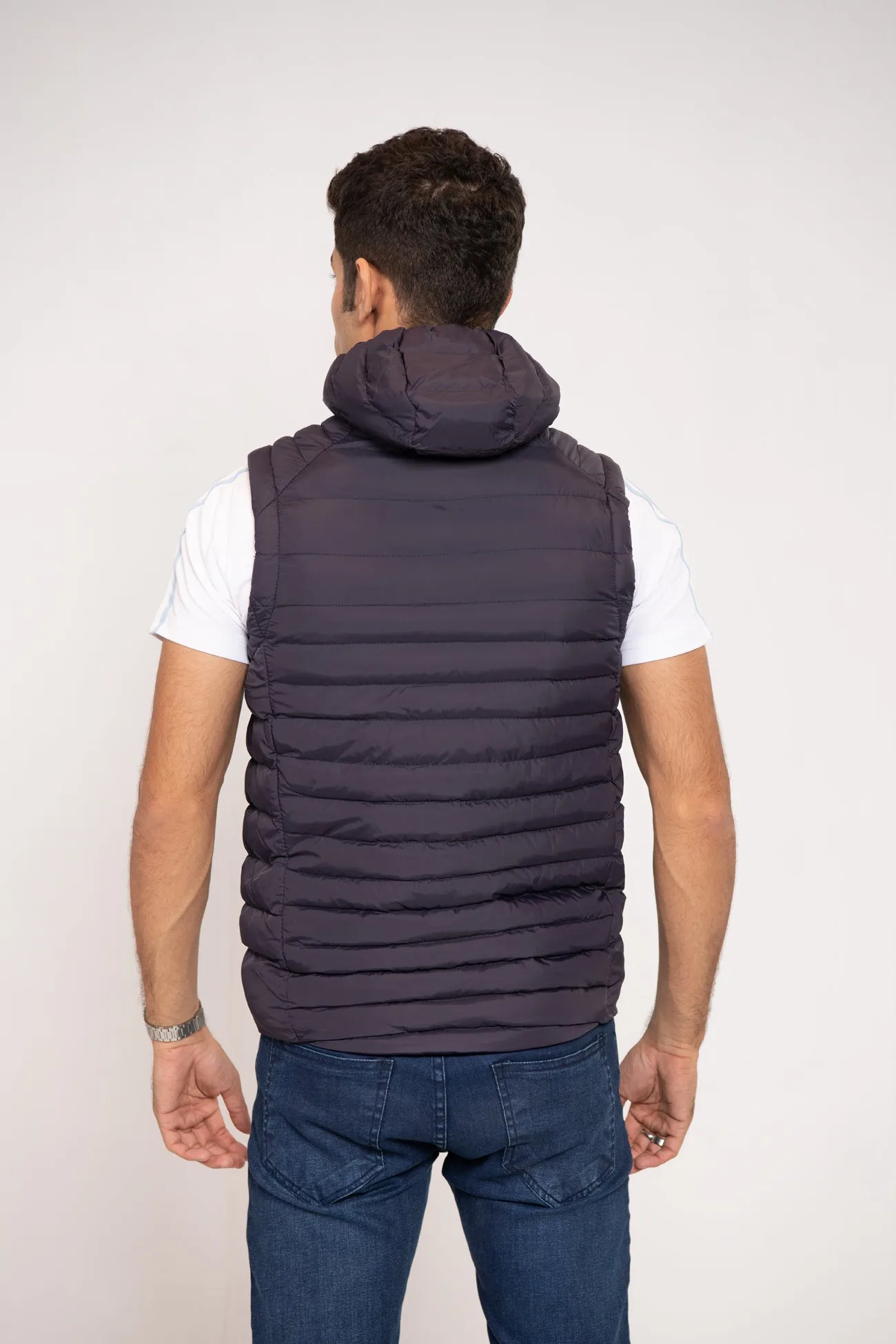 HOODED PUFFER GILET