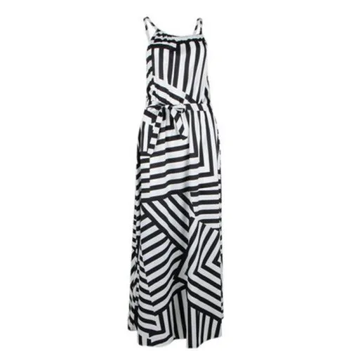 Summer Maxi Long Dress Boho Striped