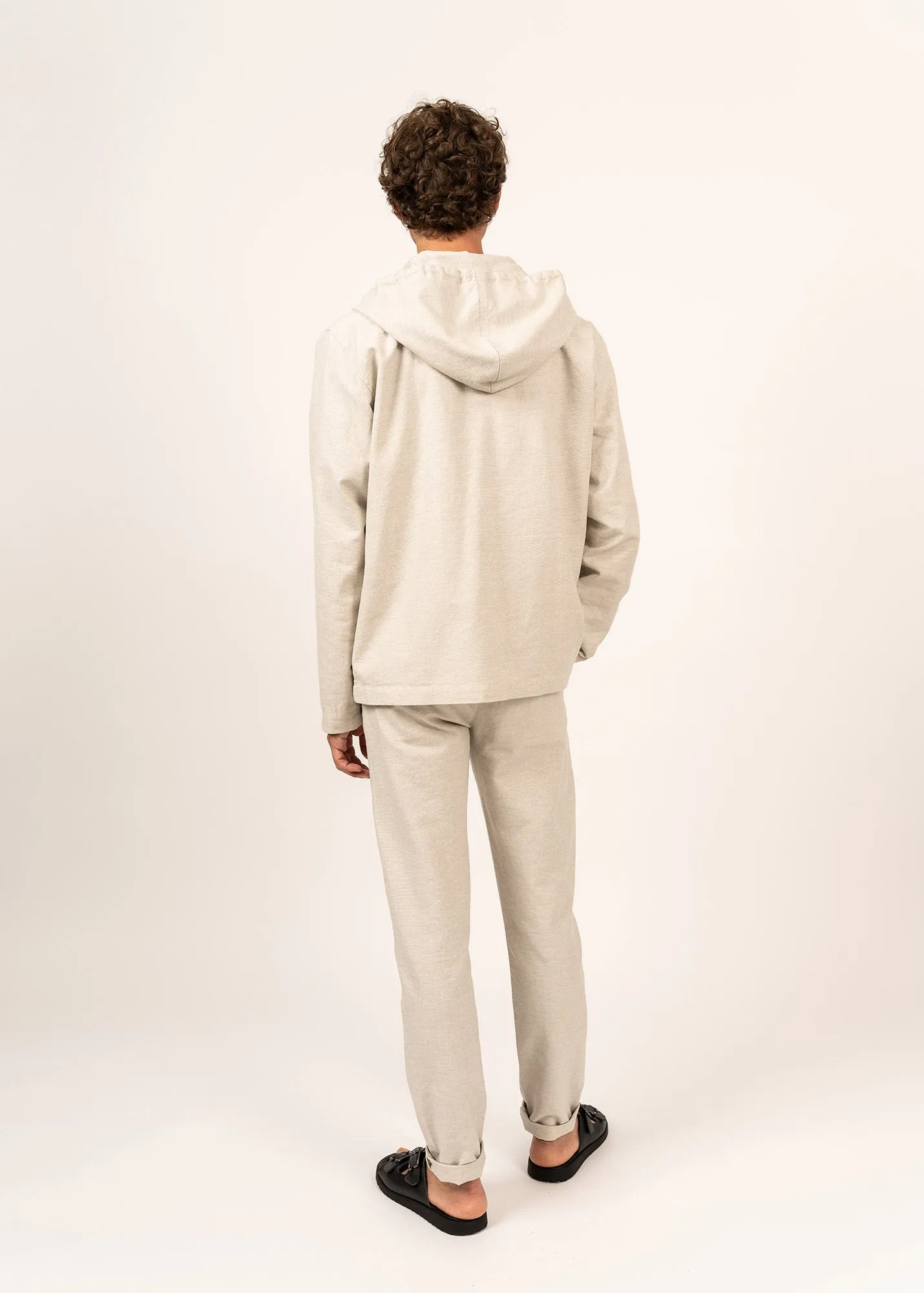 St Owen Hooded jacket - in cotton and linen (PLAGE)