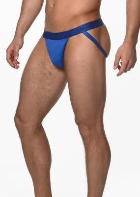 Stripe Sheer Jockstrap (Cobalt)