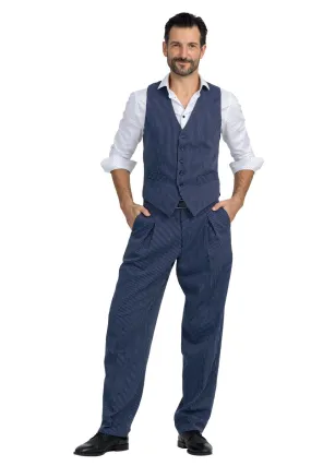 Striped Blue Men's Tango Outfit