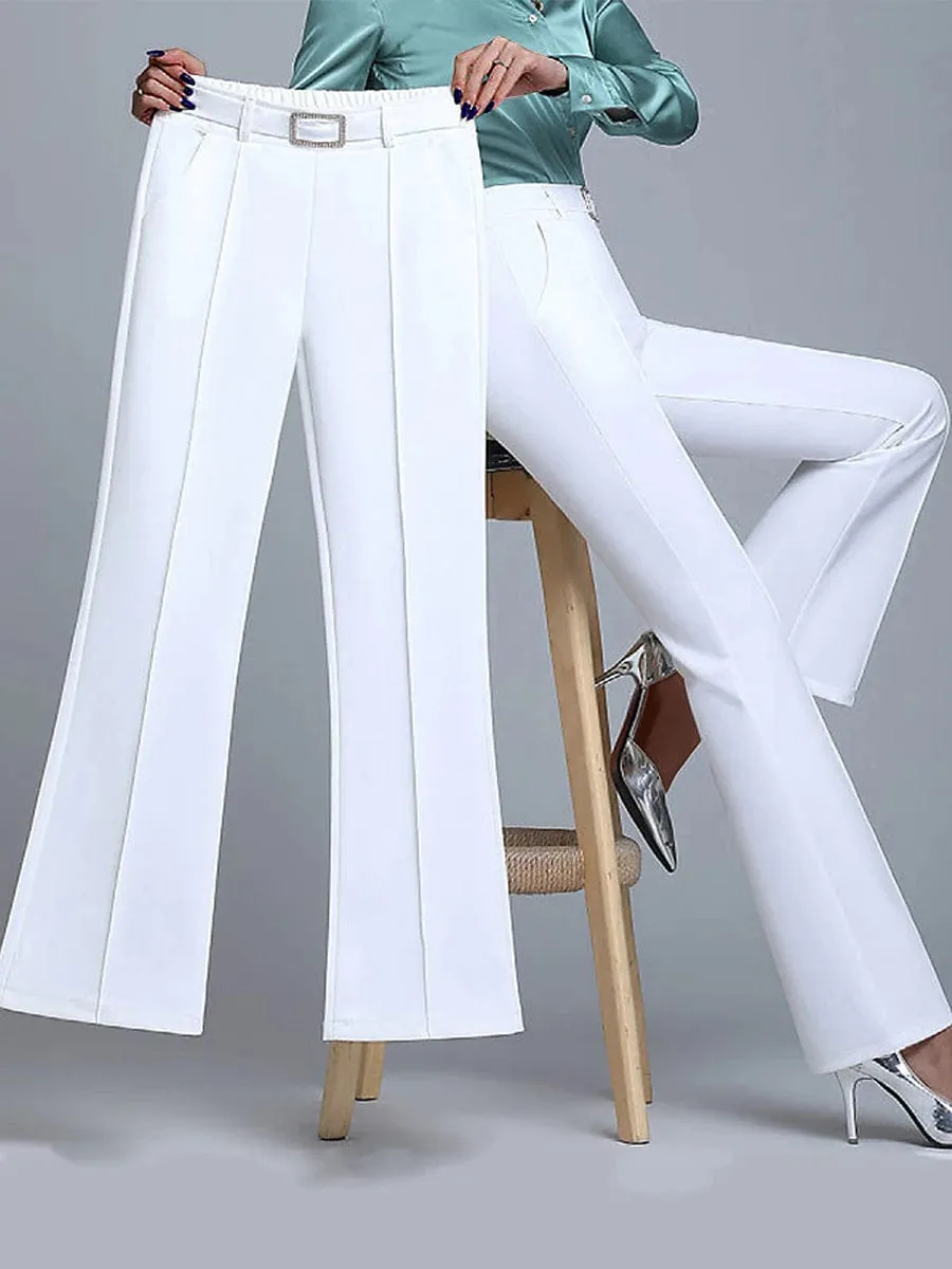 Stylish Women's Full Length High Waist Work Pants