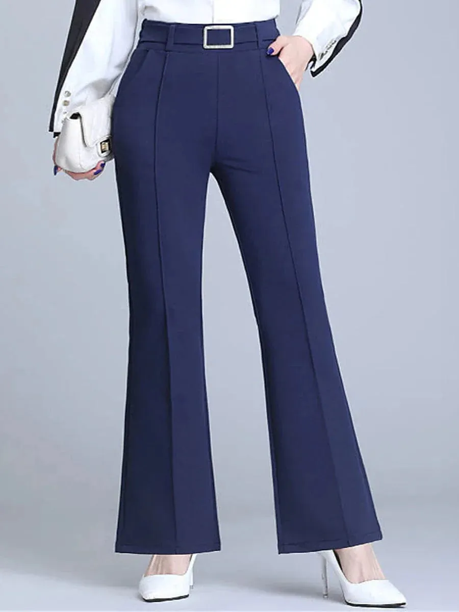 Stylish Women's Full Length High Waist Work Pants