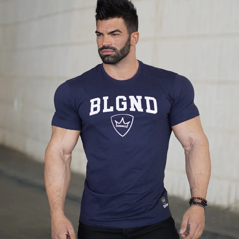 Summer New mens Brand cotton t shirt Fitness bodybuilding clothing