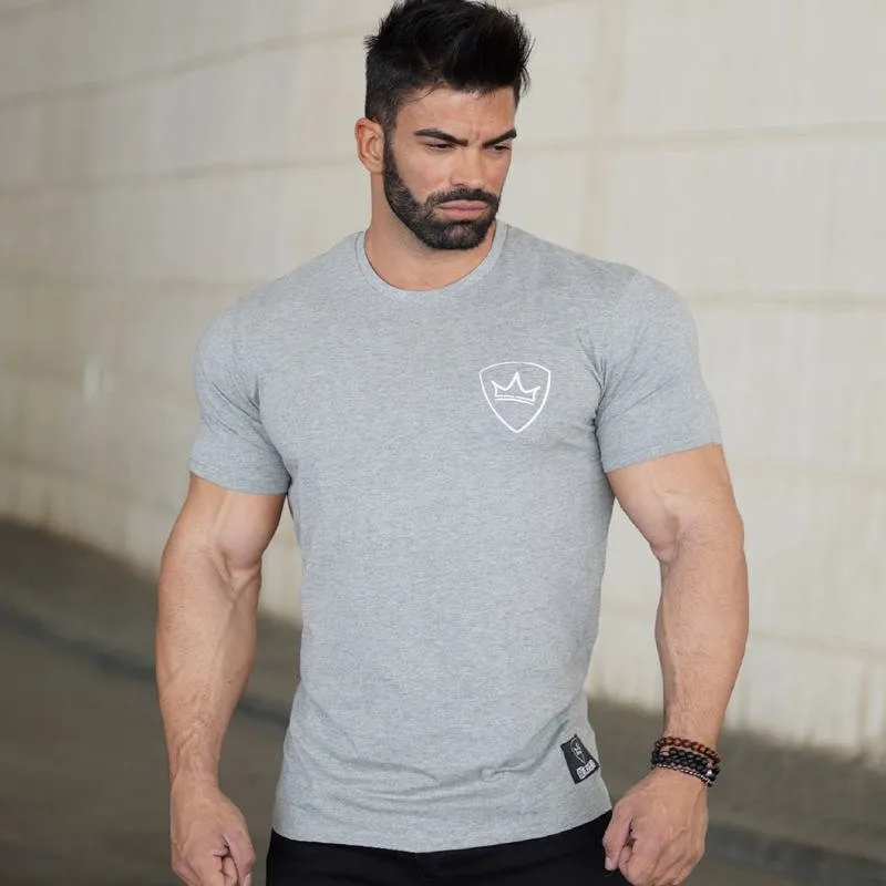 Summer New mens Brand cotton t shirt Fitness bodybuilding clothing