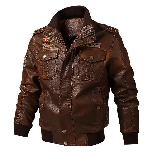 Leather Jacket, Men Winter Jacket, Motorcycle Jacket