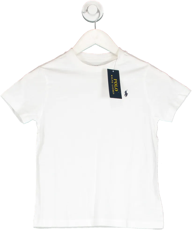 Polo Ralph Lauren White Core Replen Polo Logo T Shirt 7 Years