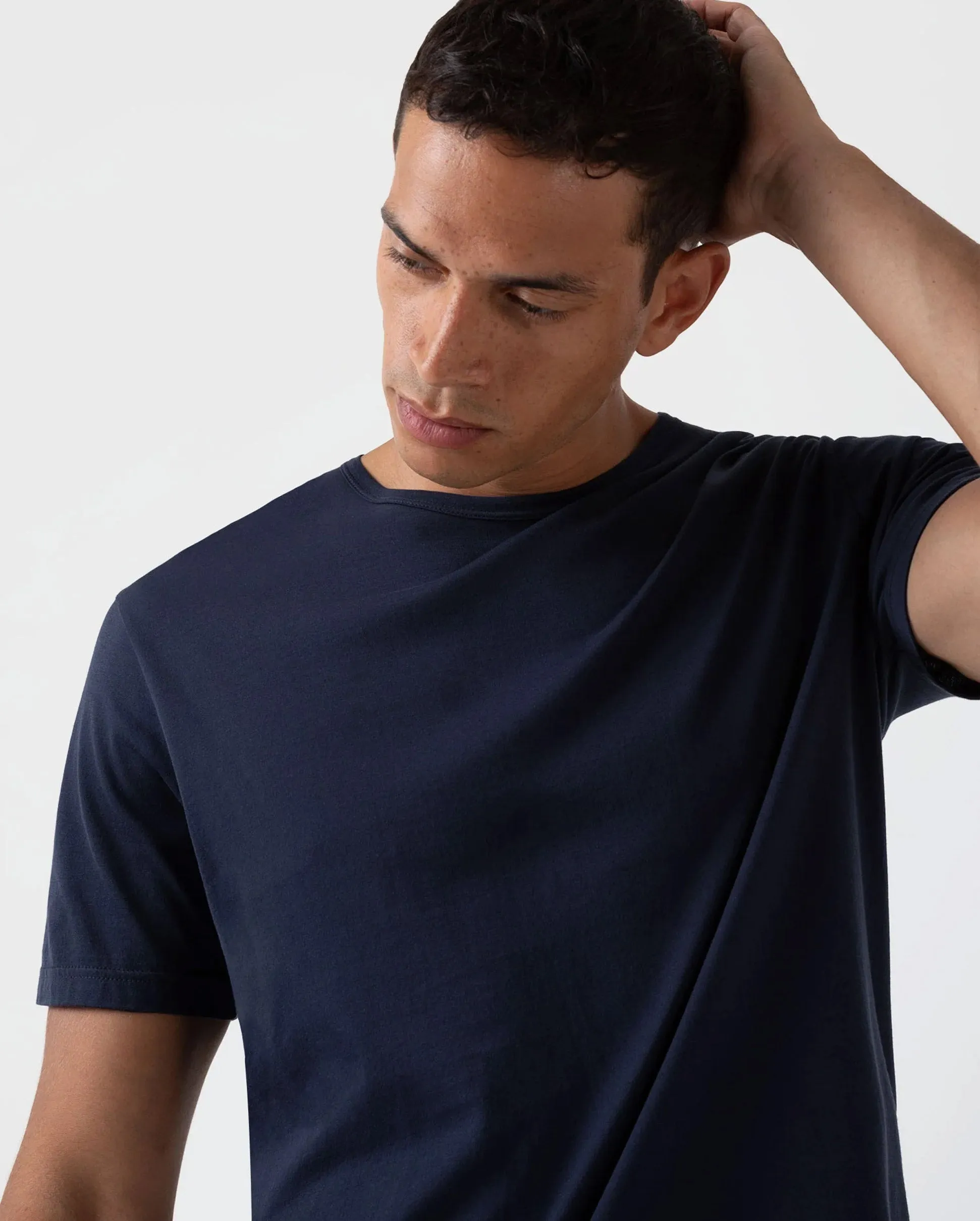 S/S CREW NECK T-SHIRT / NAVY