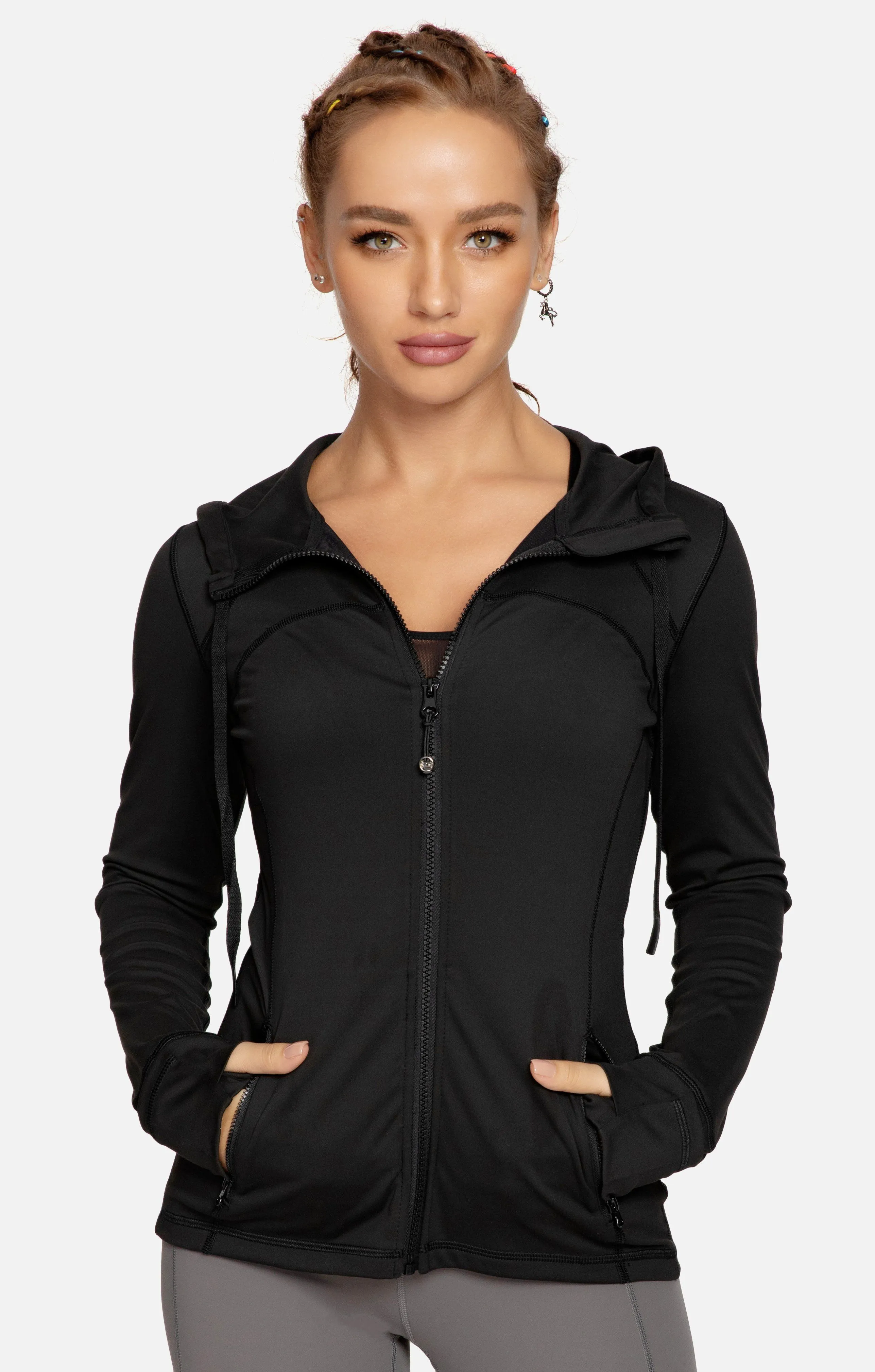 Full Zip Hoodies Slim Fit Jacket