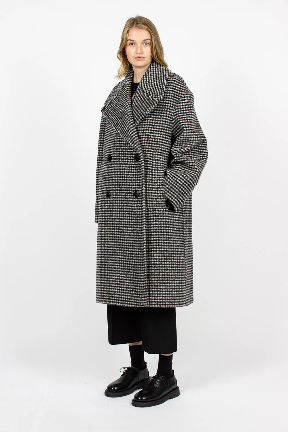 Overcoat Black/White Check