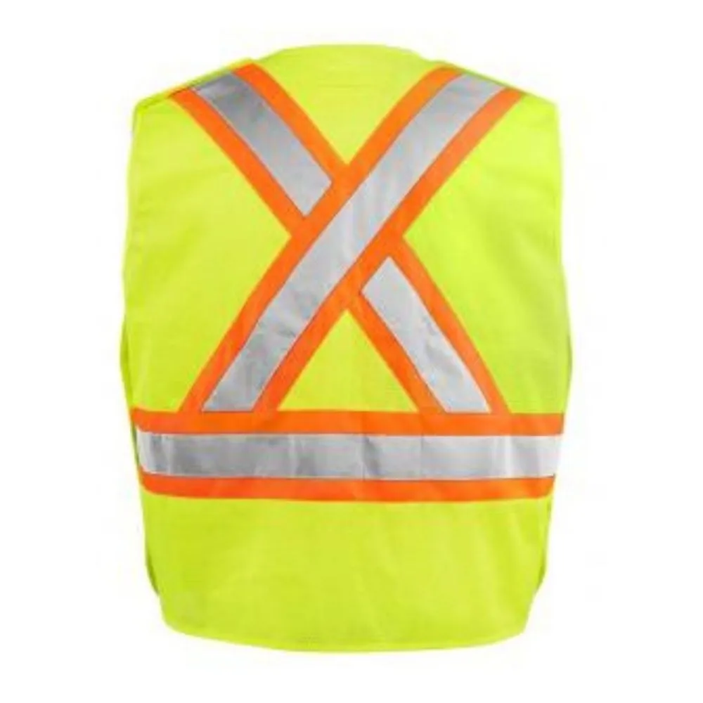 Terra Hi-Vis 5 Point Tear Away Vest with Zipper - Yellow 116585YL