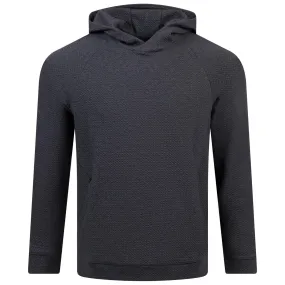 Textured Double Knit Cotton Hoodie Heathered Black - SS24