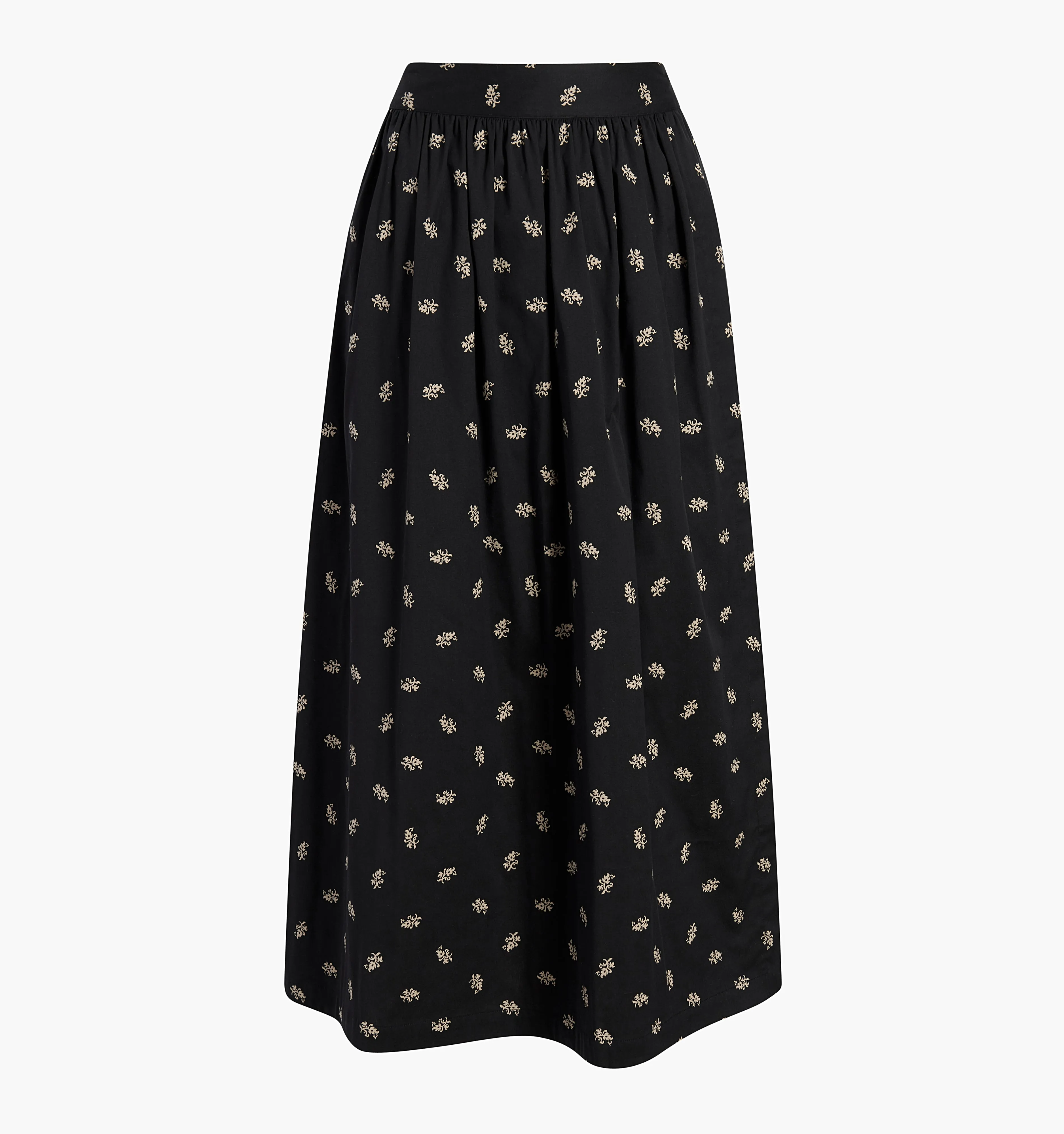 The Krista Skirt - Khaki Autumn Paisley