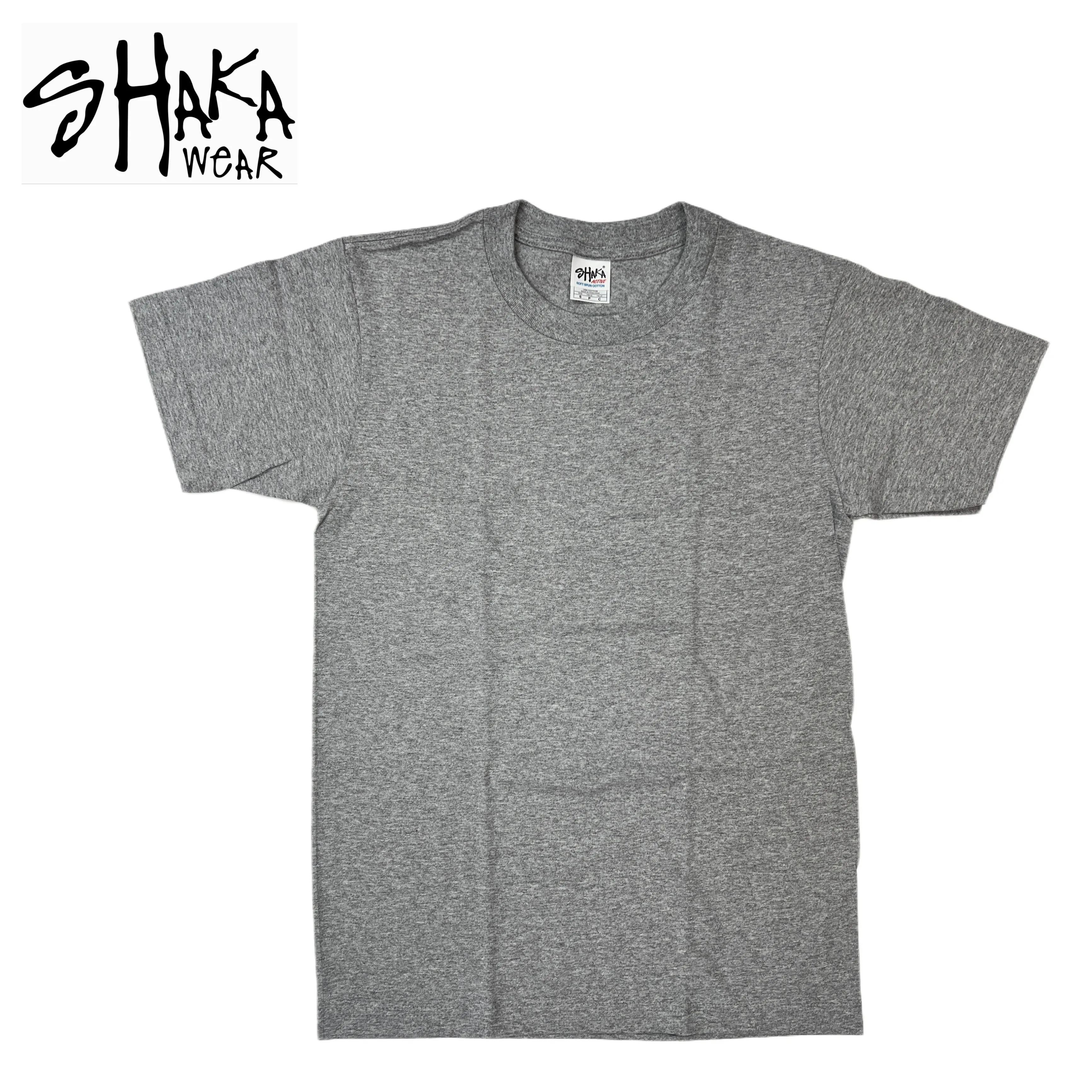 Shaka Wear 6.0 oz Active Short Sleeve T-Shirt (Brown/Charcoal Grey/Heather Grey/Khaki/Navy)