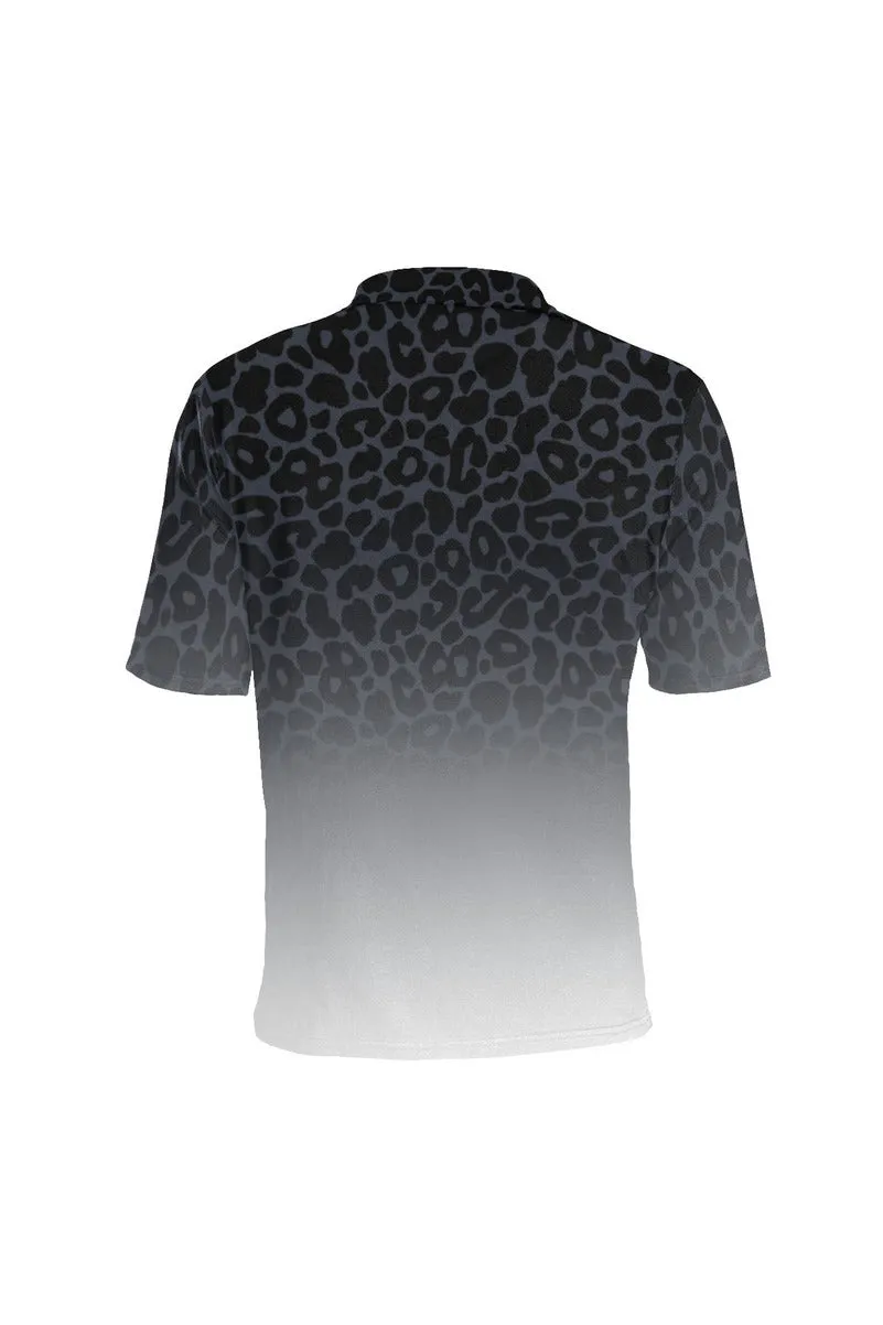 Leopard Ombre Men's Polo Shirt