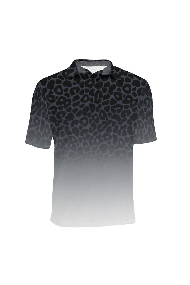 Leopard Ombre Men's Polo Shirt