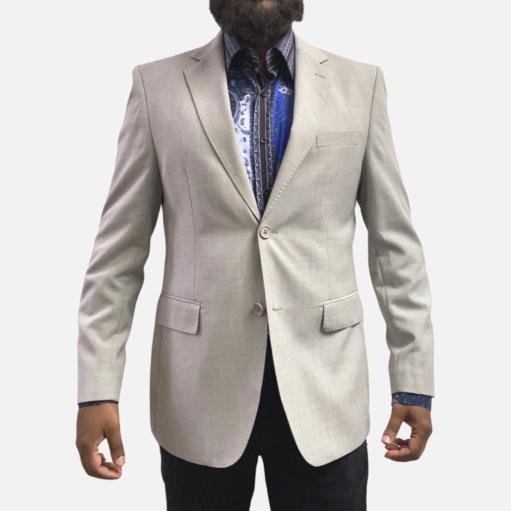 Men's Platinum Color Blazer - Classic fit, Single Breasted