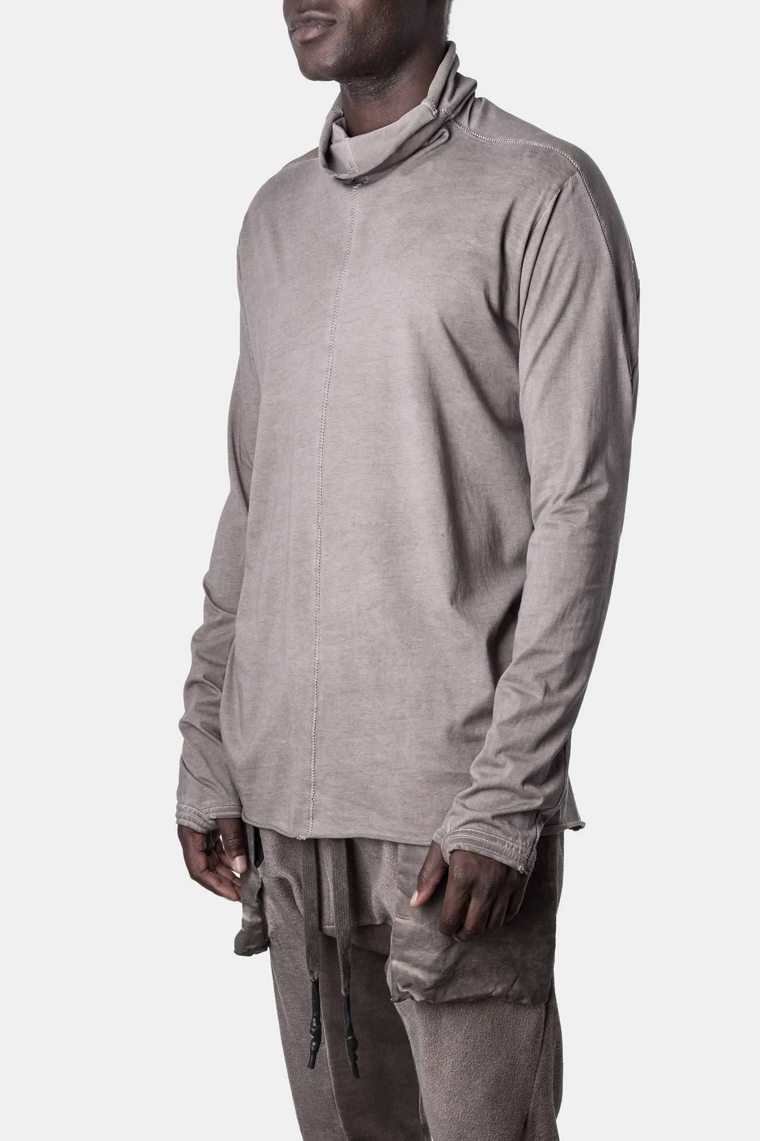 Semi Raglan long sleeve turtleneck T-Shirt, Taupe