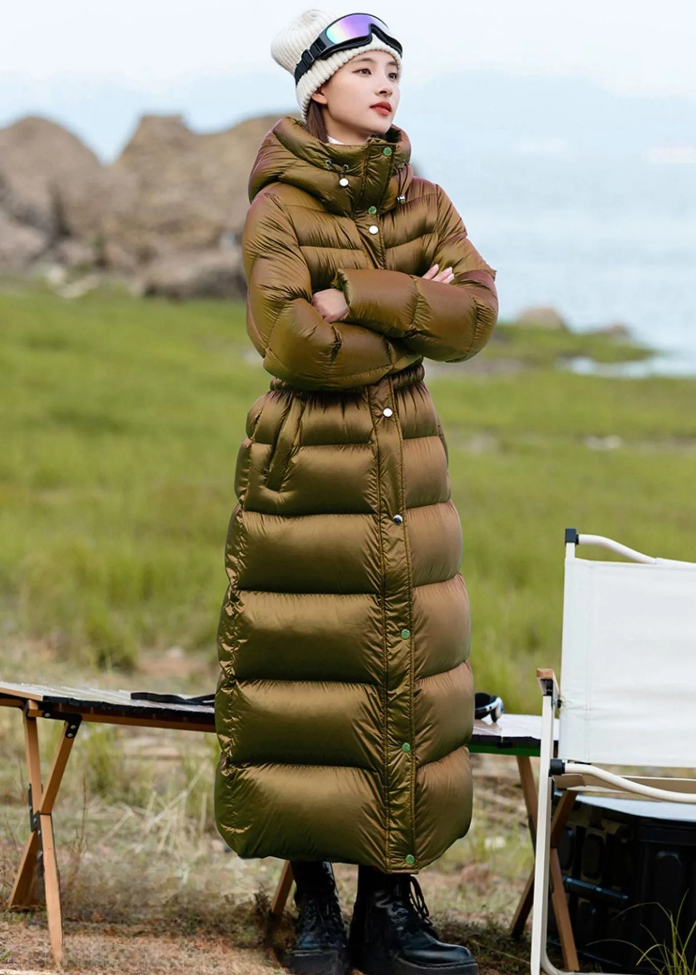 Rosemary Hooded Long Down Puffer Coat