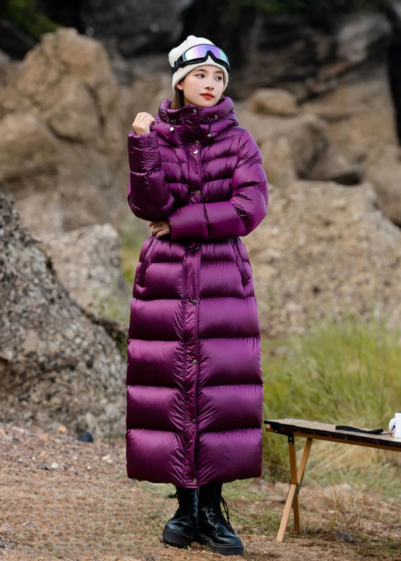 Rosemary Hooded Long Down Puffer Coat