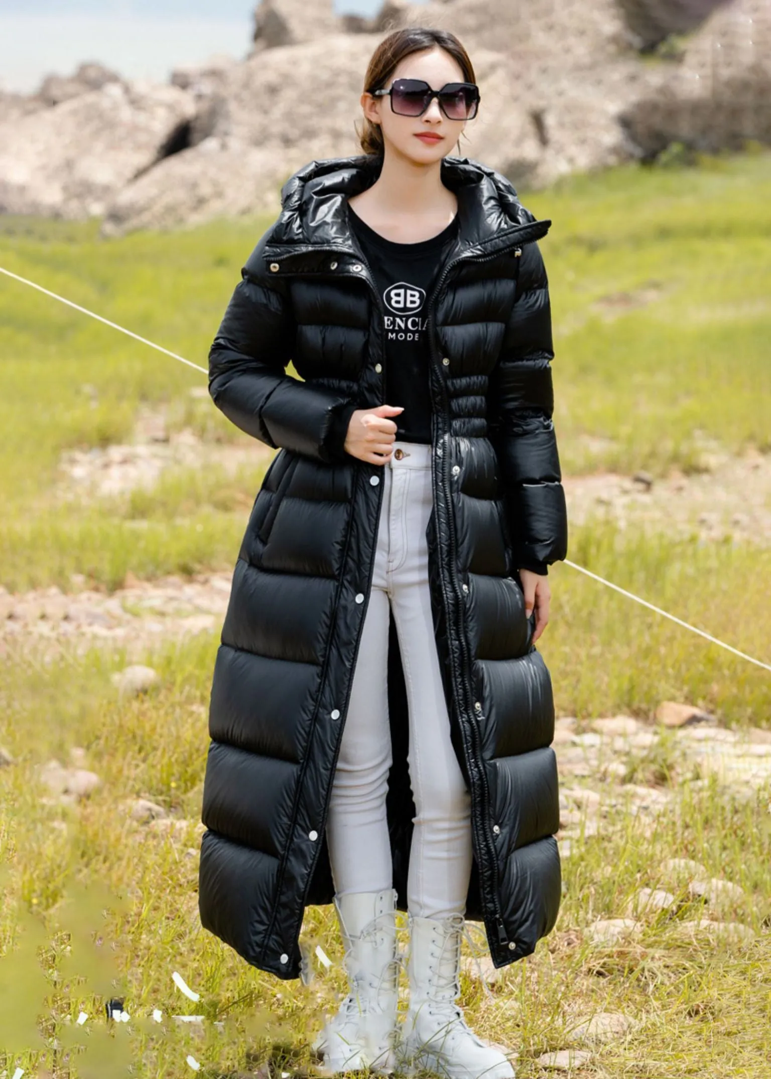 Rosemary Hooded Long Down Puffer Coat