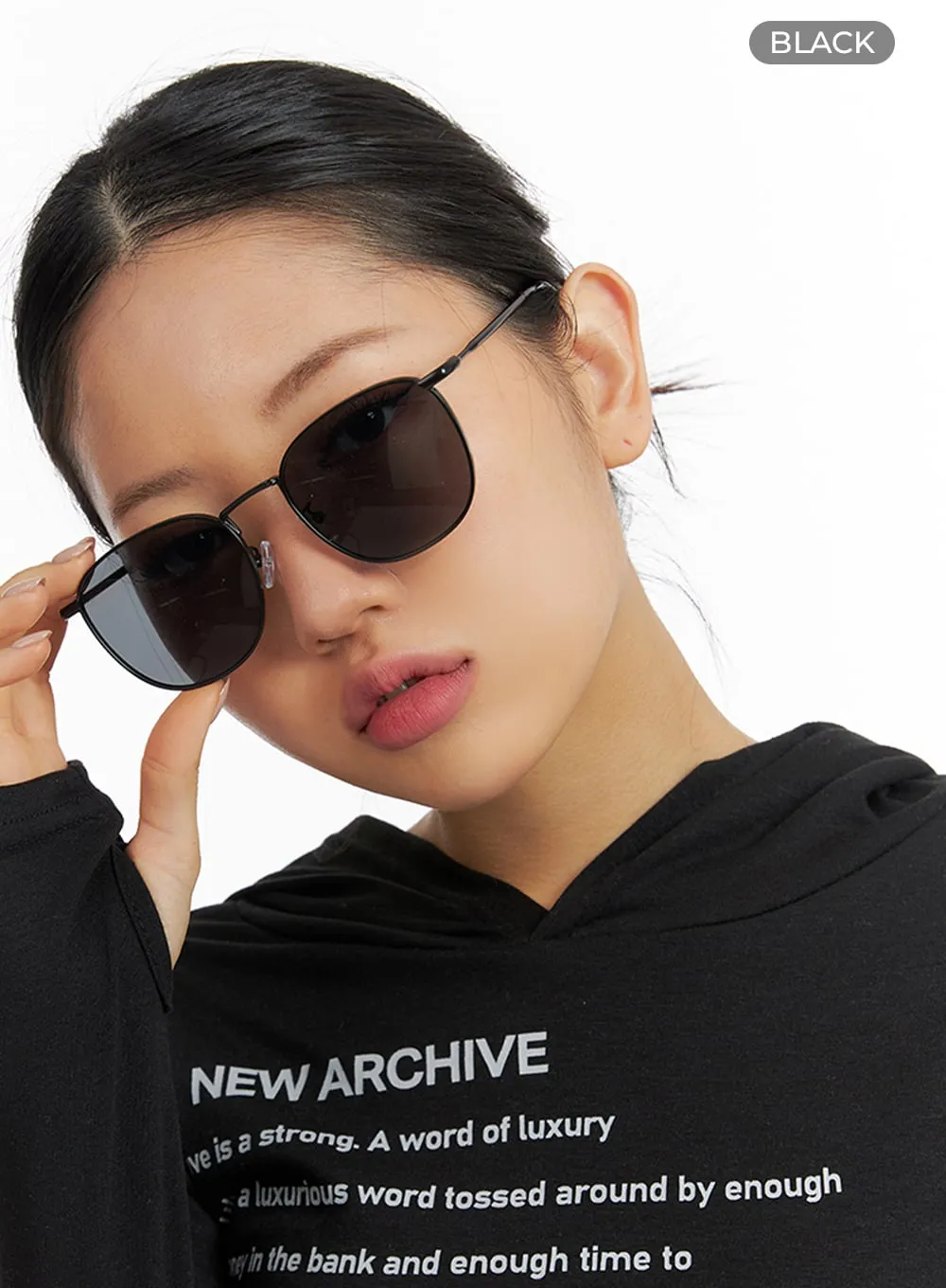 Square Metal Frame Sunglasses IF421