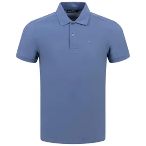 Troy Slim Fit Cotton Pique Polo Batik Bijou Blue - SS24