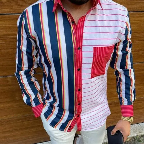 Slim Shirt Hawaiian striped shirt