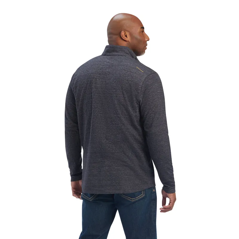 'Ariat' Men's Rebar Foundation 1/4 Zip - Charcoal Heather