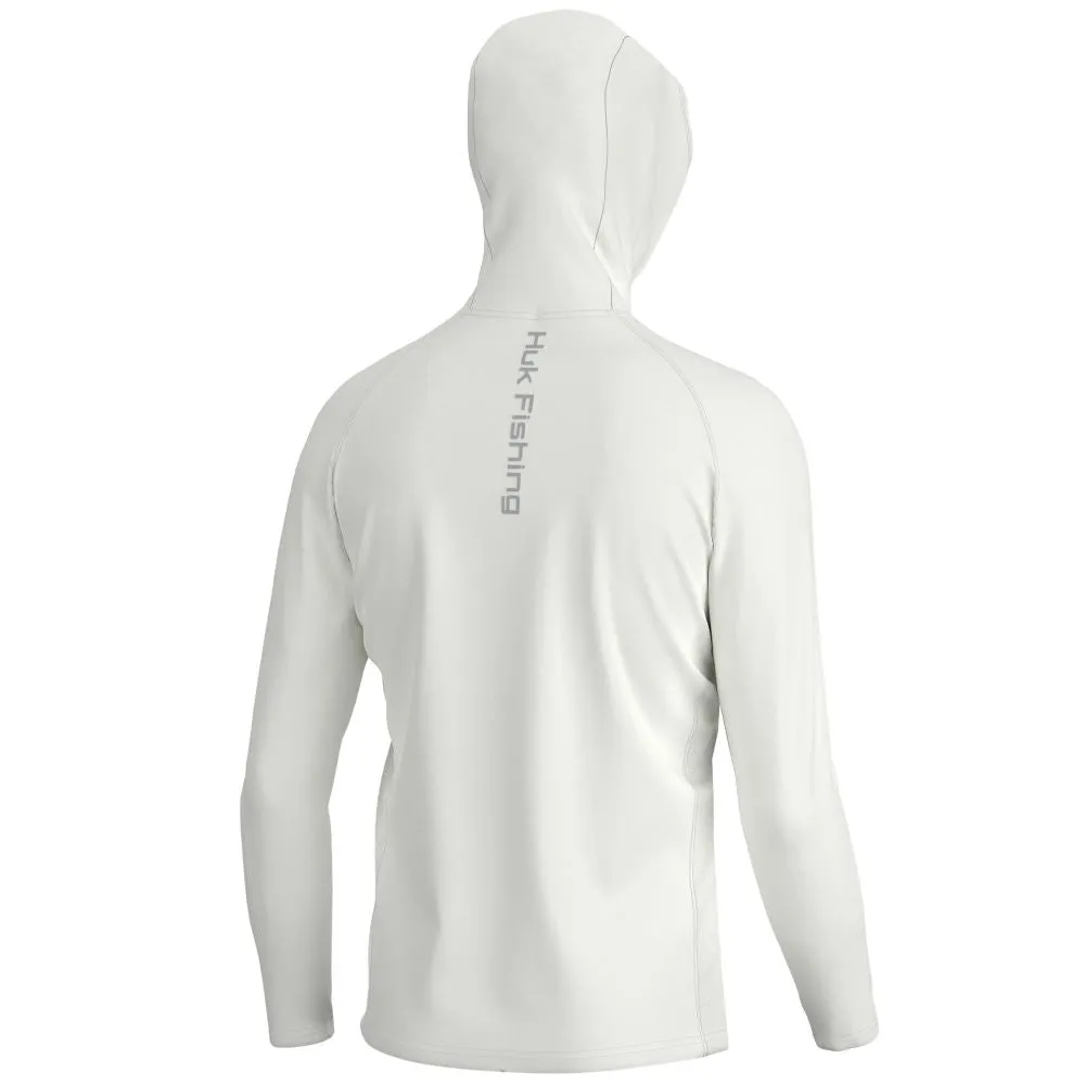 'Huk' Men's Pursuit Vented Hoodie - White