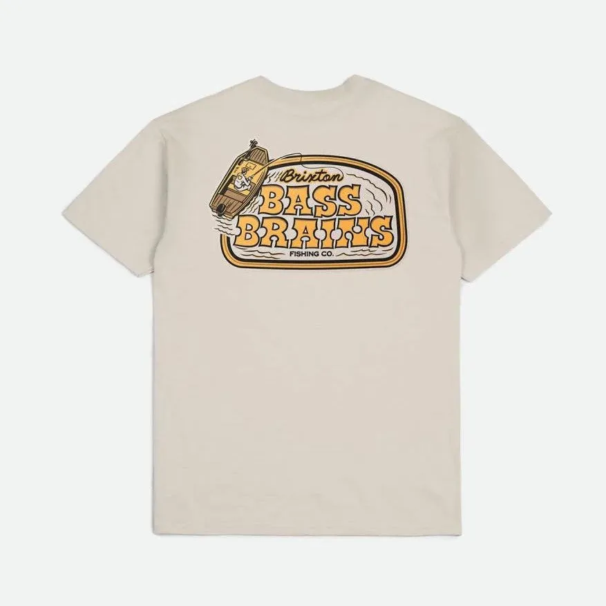 BRIXTON Bass Brains Boat Standard T-shirt - Cream