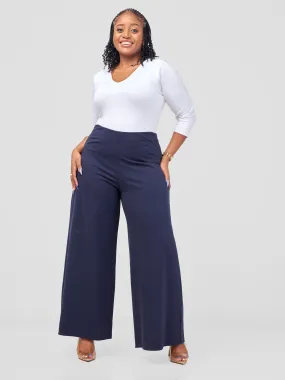 Vivo Upe Wide Leg Pants - Dark Navy Blue