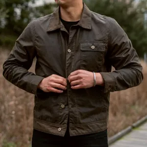 Waxed Canvas Field Jacket | Dark Olive