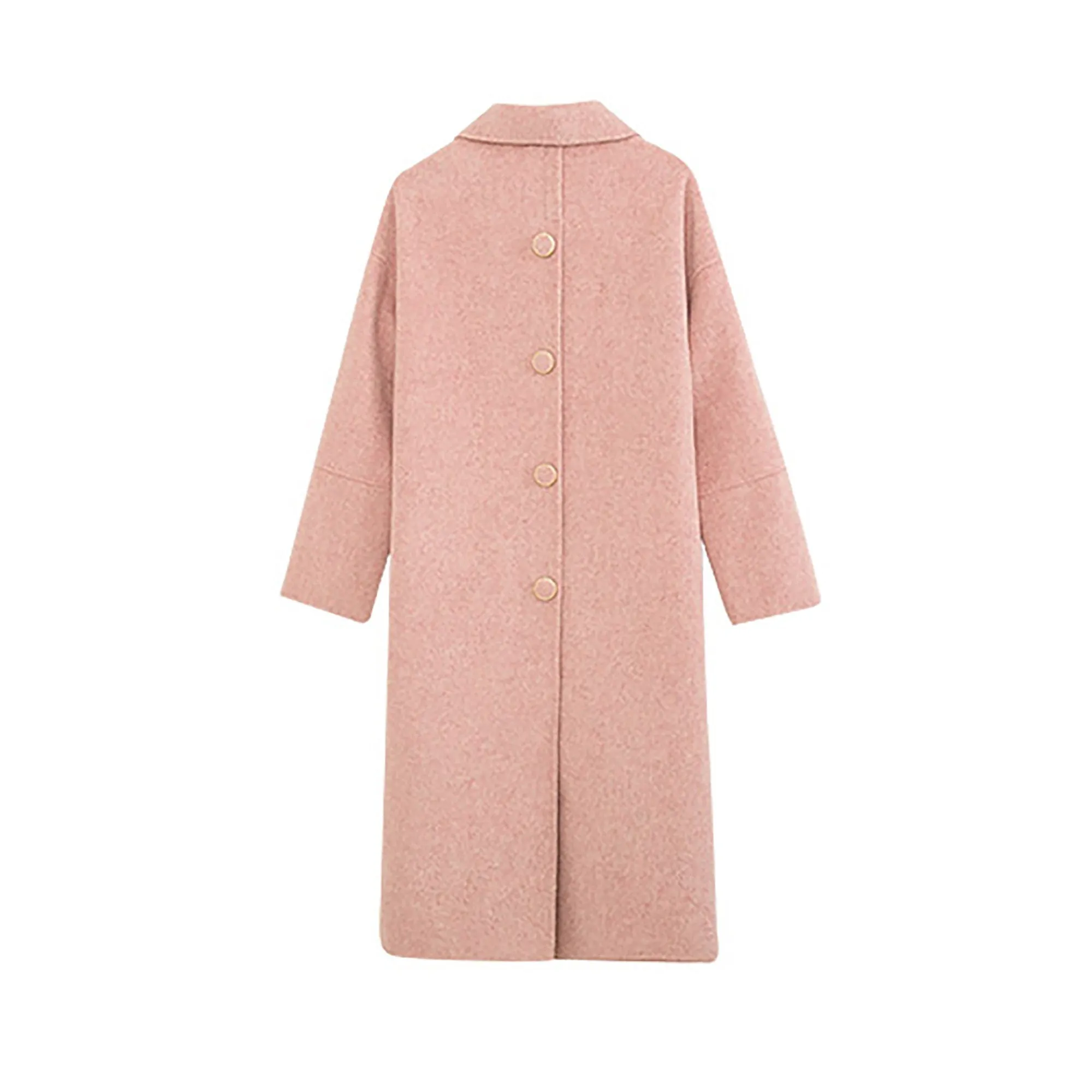 Women Double Faced Wool Long Coat,Handmade Pink Long Wool Coat,Red wool overcoat,Black Wool Long Coat,Single Breasted Wool Coat,Winter Coat