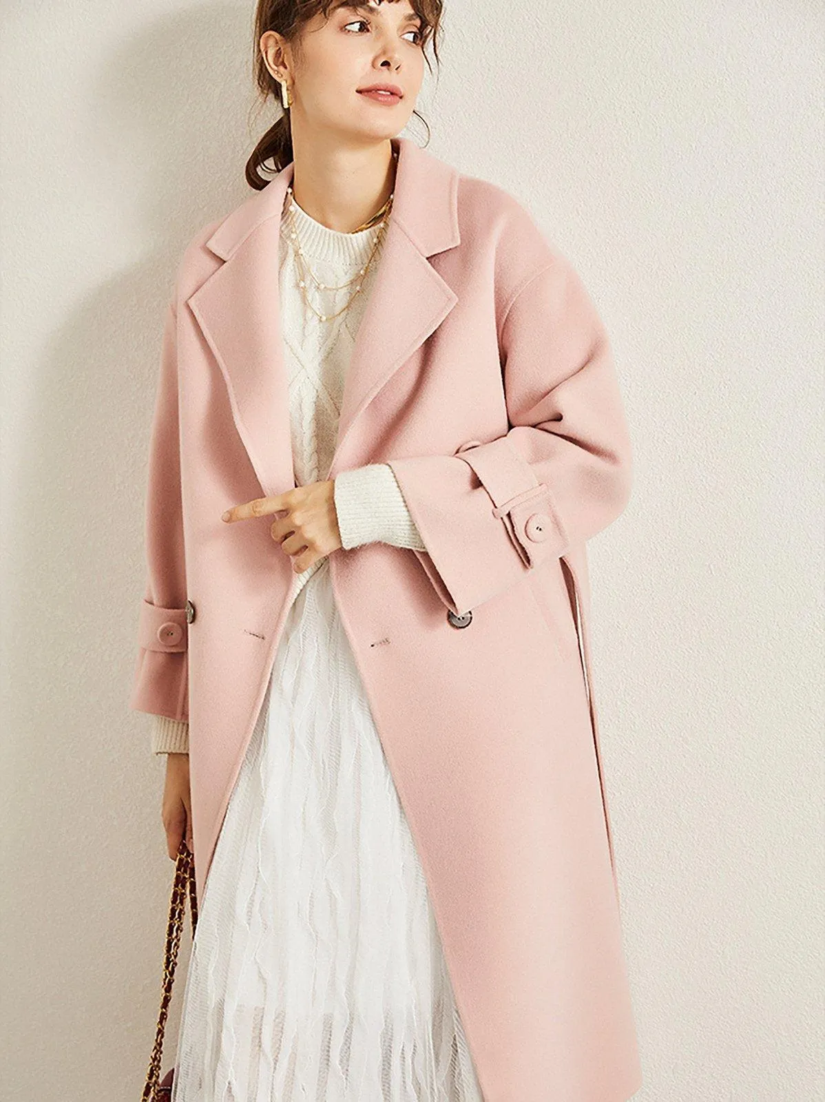 Frieda Two Button Belted Wool Coat