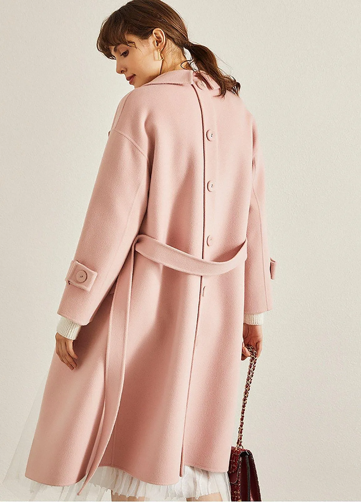 Frieda Two Button Belted Wool Coat