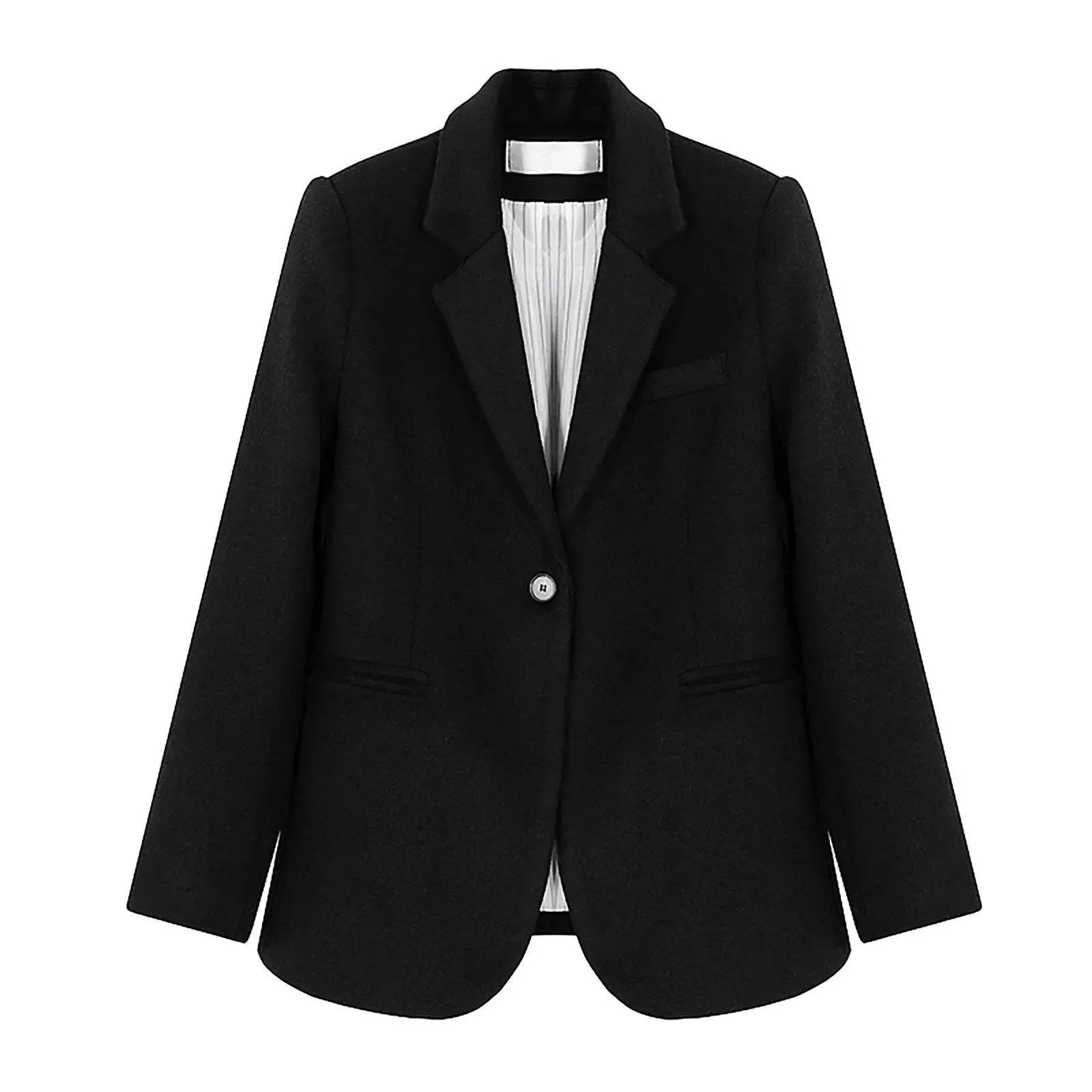 Women's Wool Coat,Yellow Wool Blazer Coat,Oversize Wool Suit Coat,Black Wool Blazer Coat,Loose Suit Women,Autumn Winter Coat,Wool Overcoat