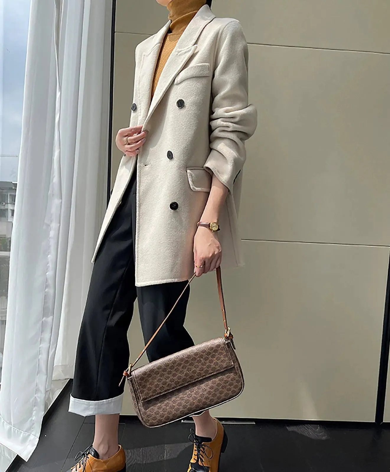 Women Wool Coat,Oversize Wool Overcoat,Beige Wool Blazer,Blue Wool Suit,Black Woolen Coat,Loose Wool Suit,Autumn winter Wool Blazer Jacket