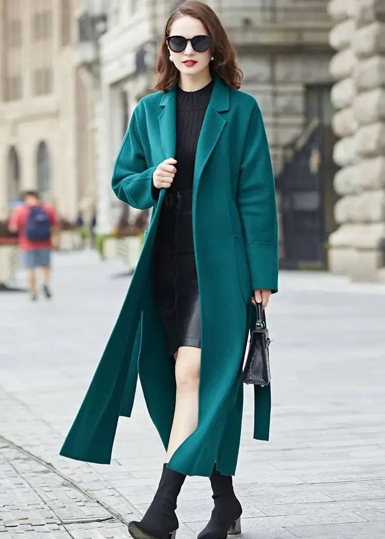 Daphne Double Face Wool Belted Long Coat