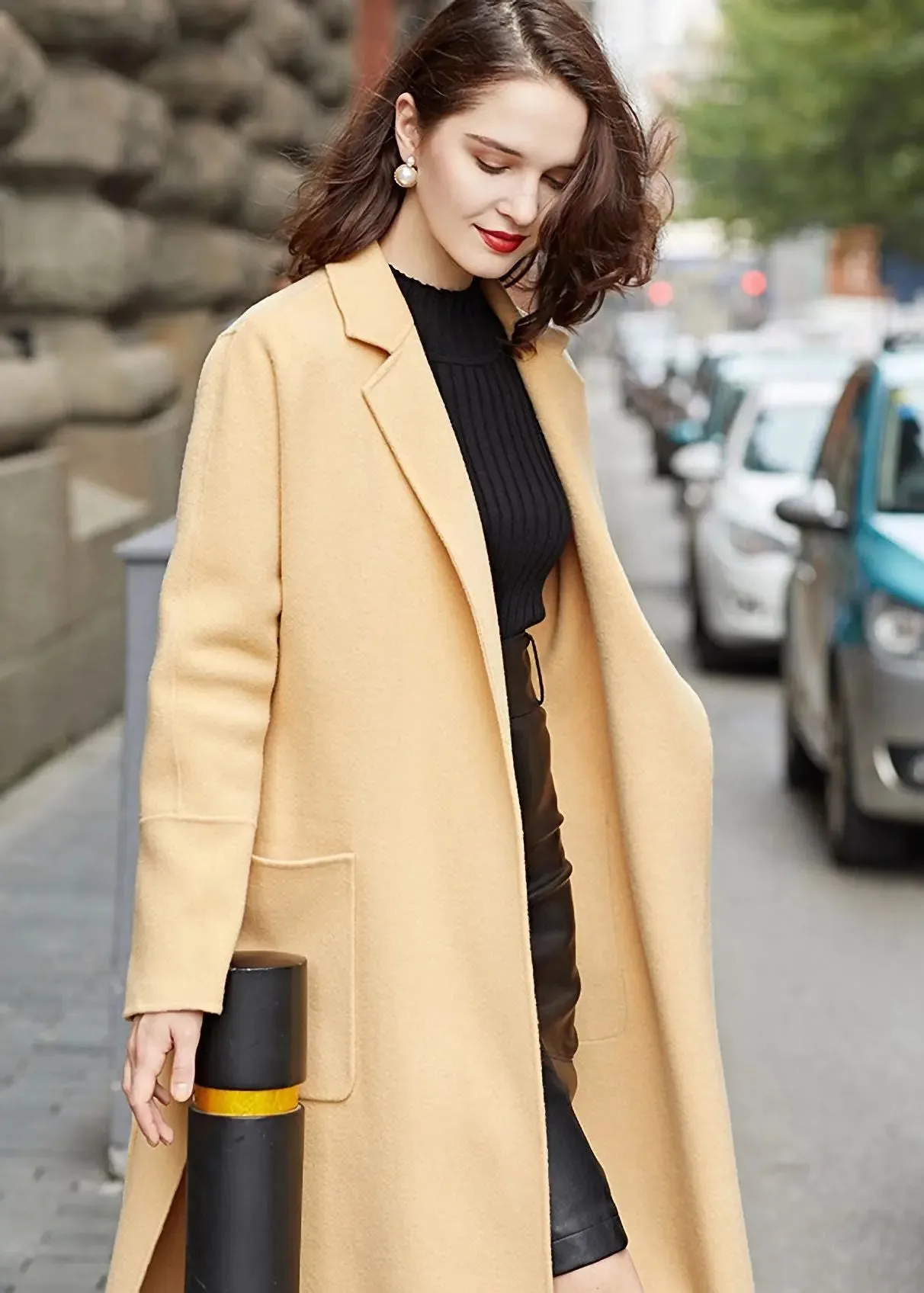 Daphne Double Face Wool Belted Long Coat