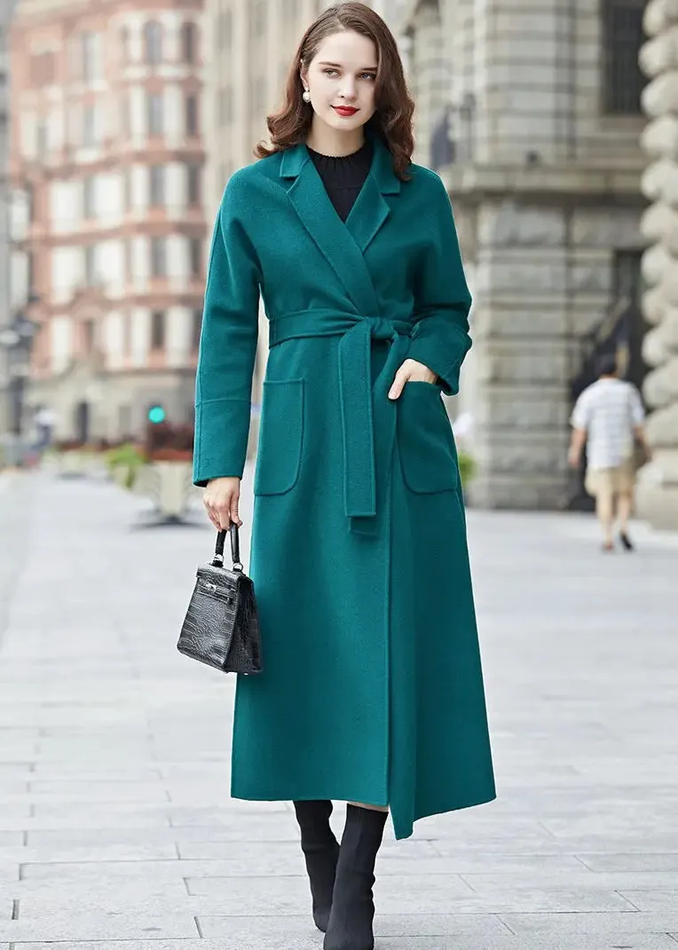 Daphne Double Face Wool Belted Long Coat