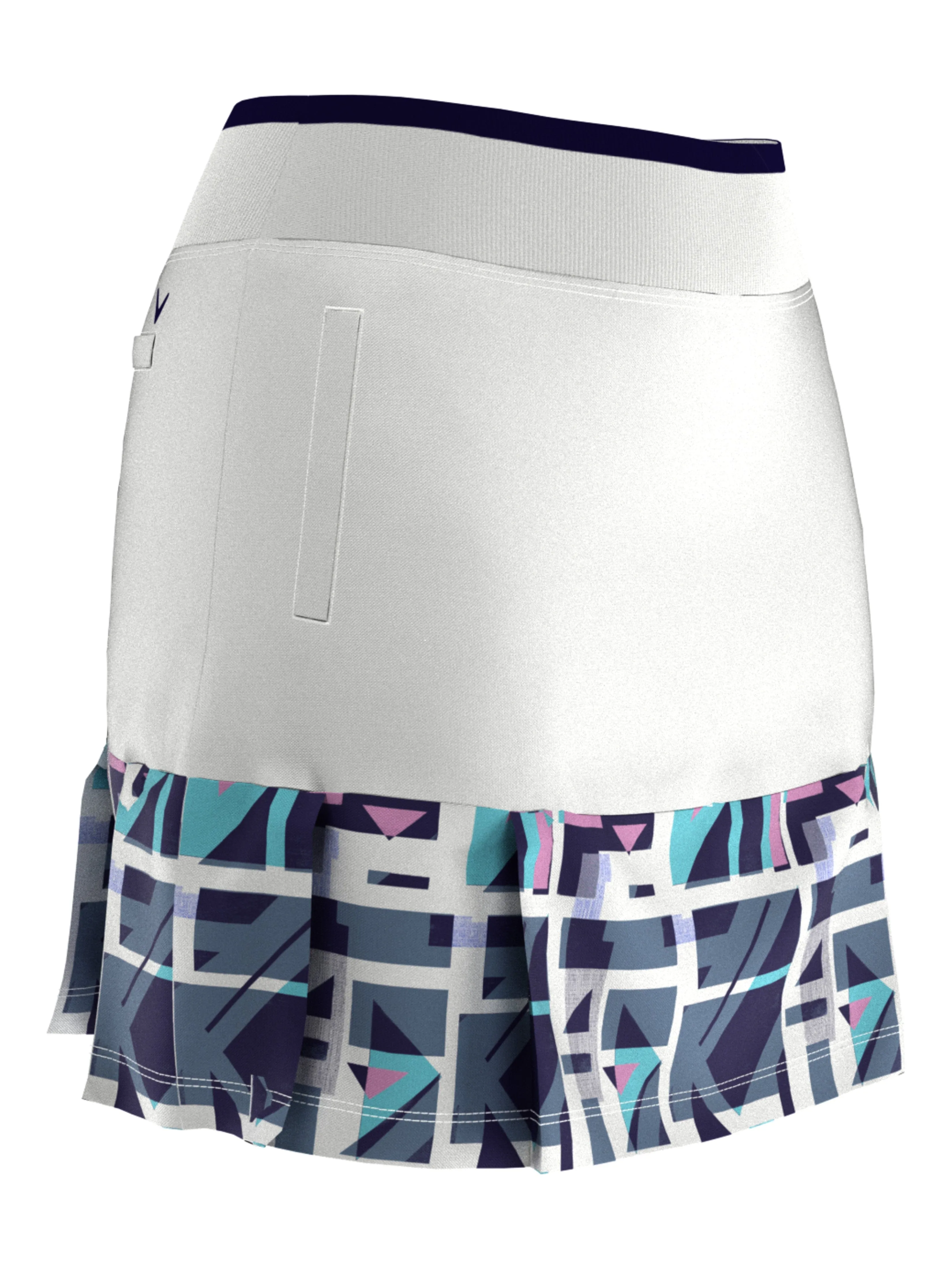 Womens 16 Geo Print Pleated Hem Golf Skort