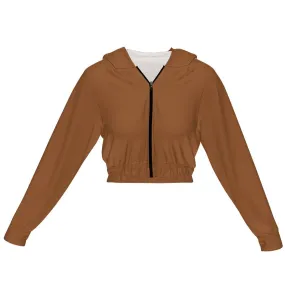 Women's Cropped Jacket (MSYX94) zipper coat