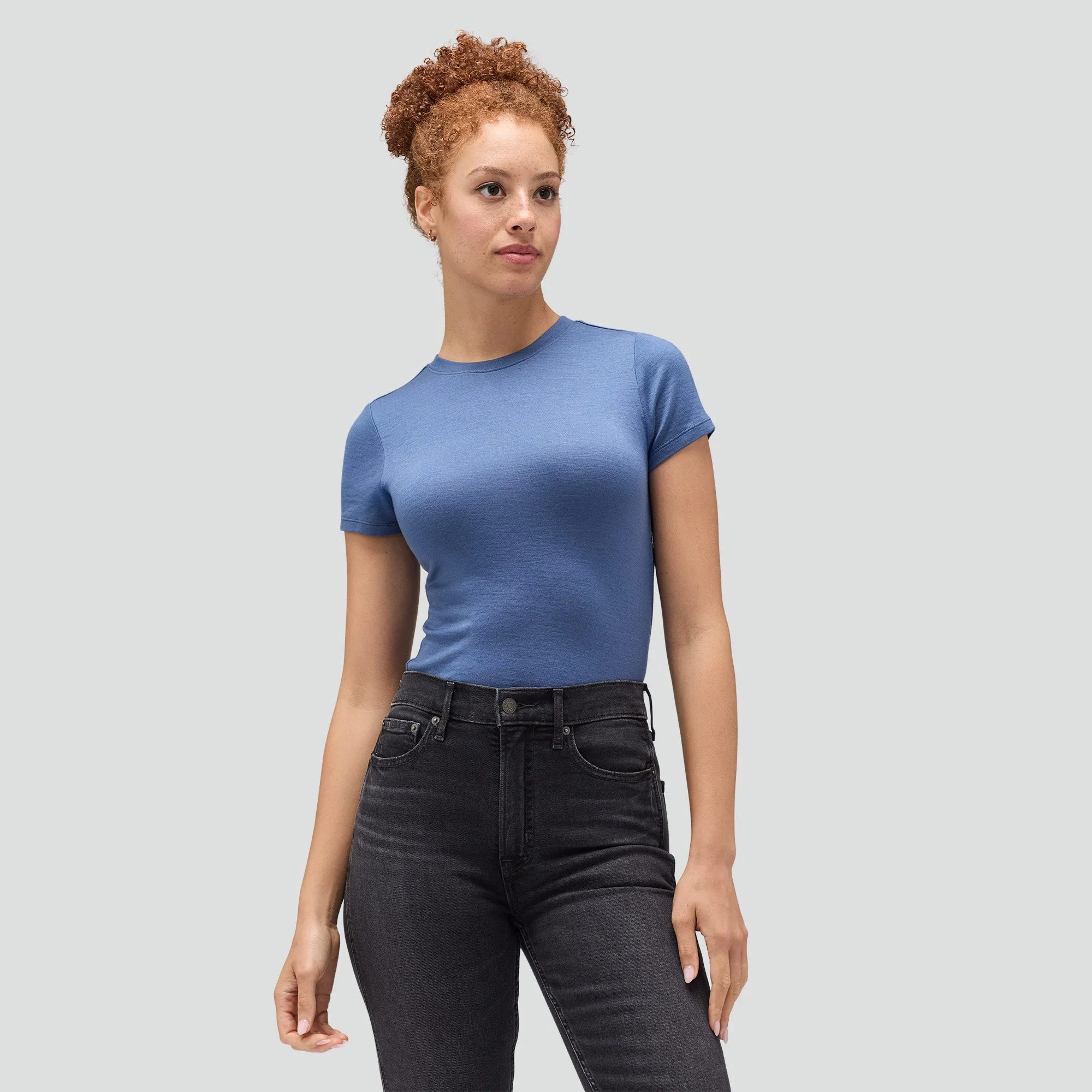 Women's Slim Merino Crew Neck T-Shirt