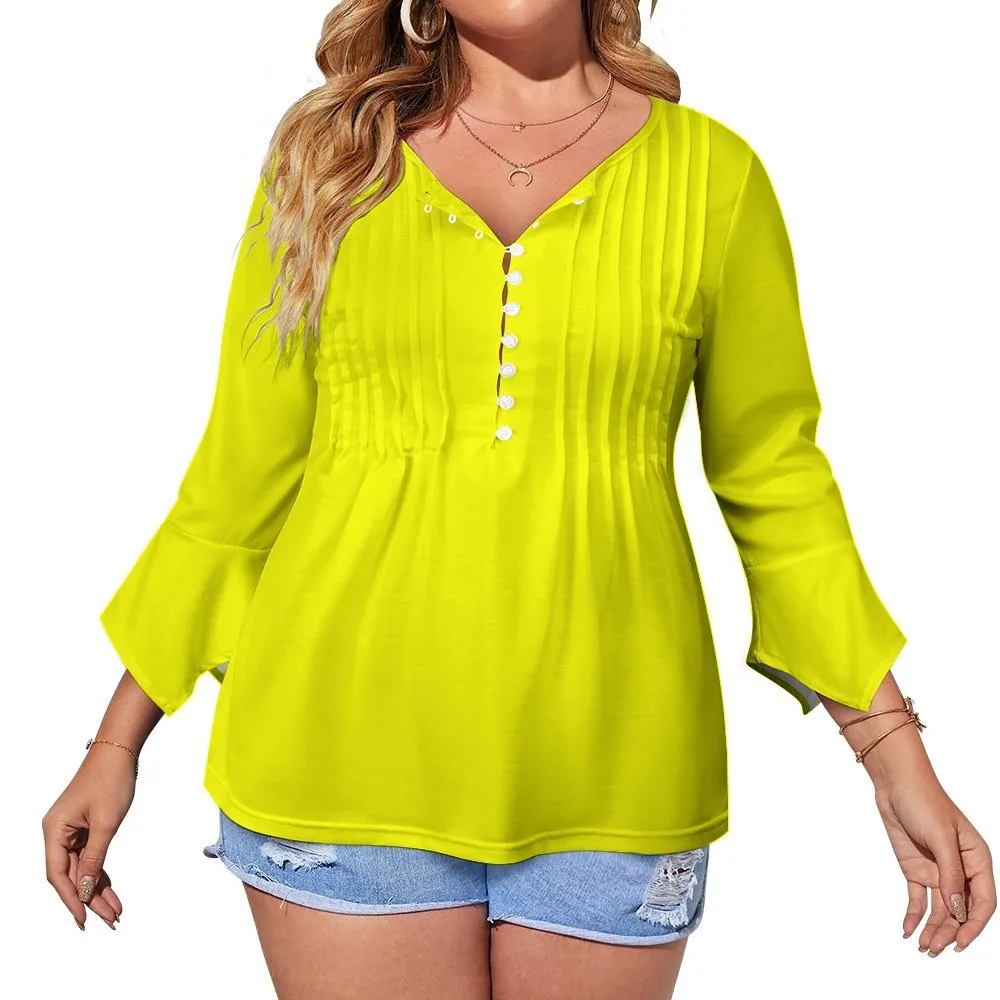 Women's Ruffled Petal Sleeve Top Women's ruffled petal sleeve top