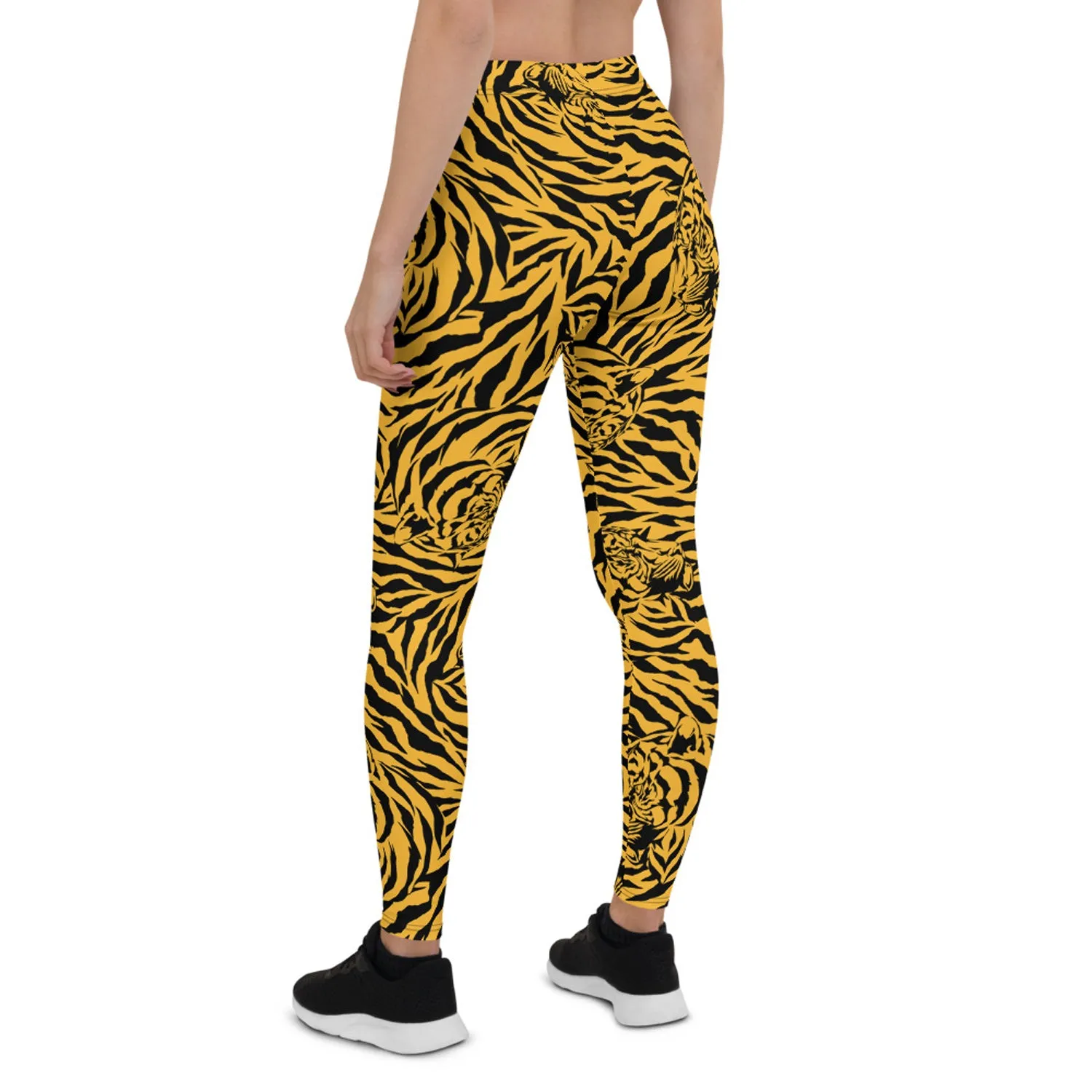 Yellow Tiger Leggings for Women