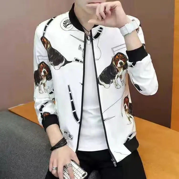 Men Spring Autumn New Bomber Zipper Jacket