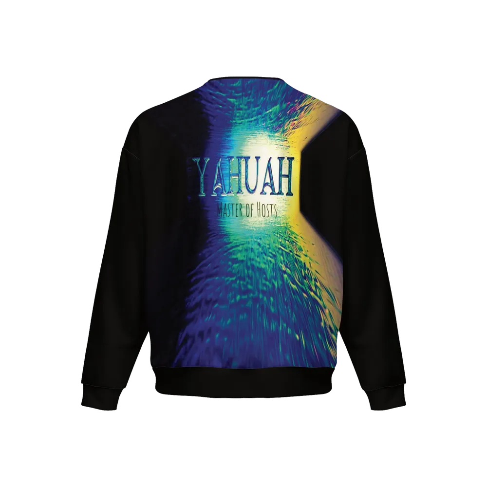 Yahuah-Master of Hosts 02-01 Men’s Designer Relaxed Fit Front Patch Sweatshirt